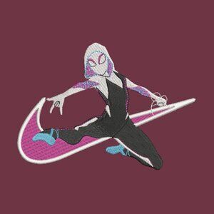 Nike Ghost Spider Woman YOUTH Embroidered Sweatshirt Kids Gwen Stacy Marvel
